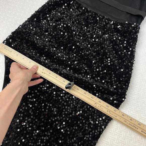 Brand New Shein Women Small 4 Black Sequin Strapless Eveningwear Slip Dress Gown - Picture 11 of 14